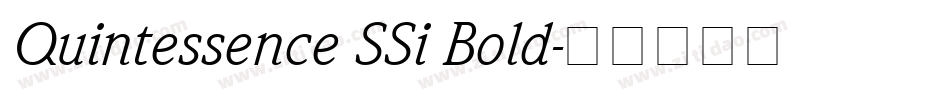 Quintessence SSi Bold字体转换